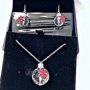 Swarovski Mellow Pendant and Pierced Earrings